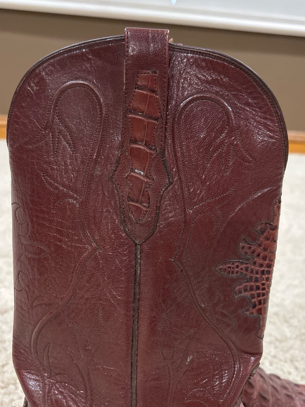 VTG Black Jack Handmade Brown Exotic Caiman Leather Western Boots Men’s 10.5 D - Picture 5 of 10